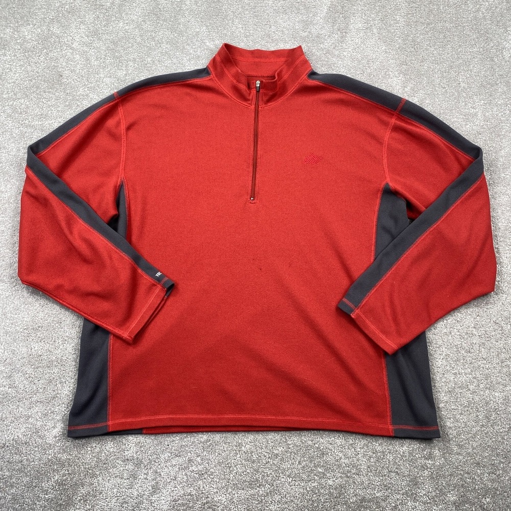 EMS Techwick Mens 1/4 Zip Activewear Lightweight Pullover Top Shirt Size XL Red
